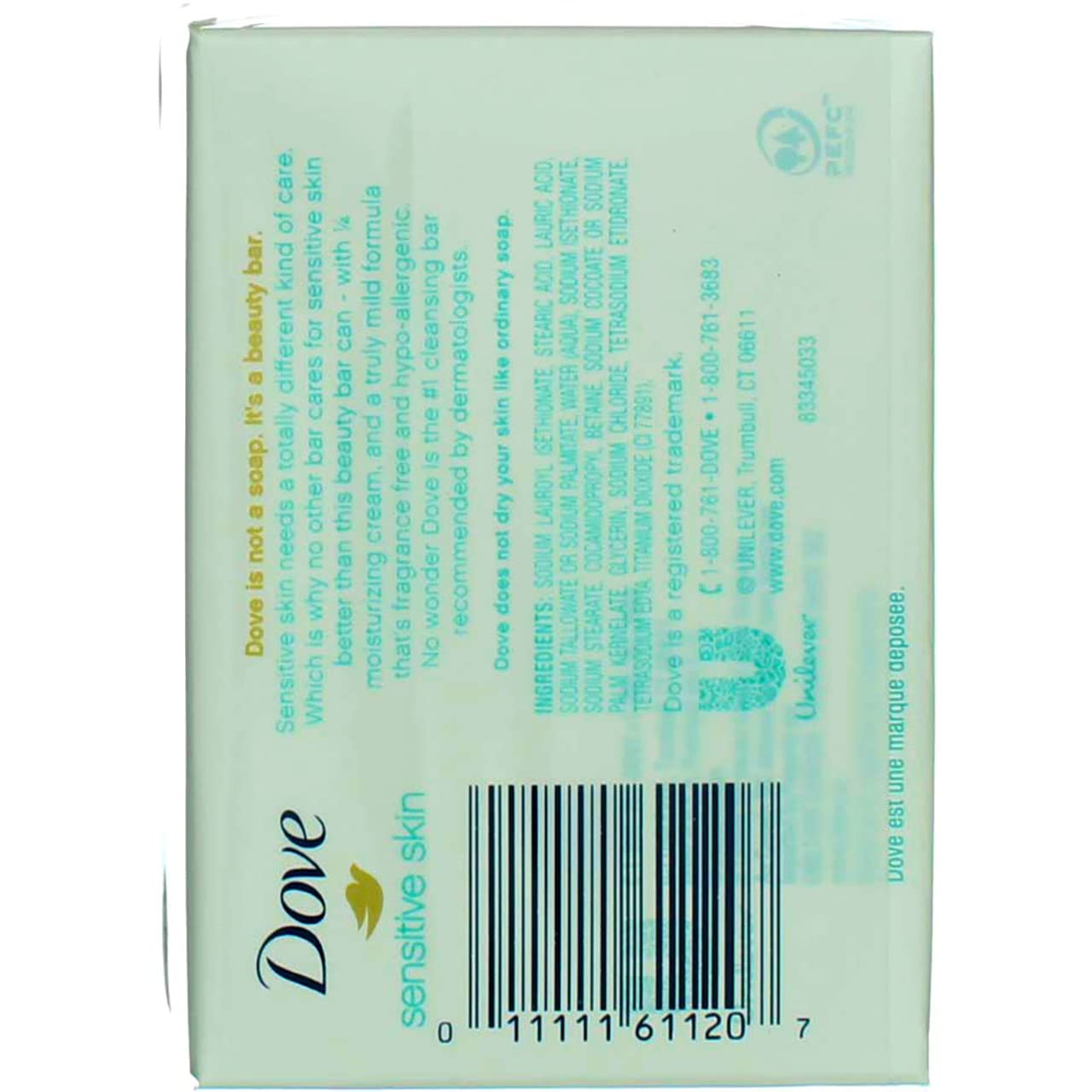 Dove Moisturizing Beauty Bar for Softer Skin, Fragrance-Free, Hypoallergenic Beauty Bar Sensitive Skin Effectively Washes Away Bacteria While Nourishing Your Skin 3.75 oz 2 Bars