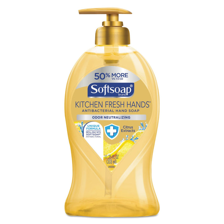 Softsoap Liquid Hand Soap Pump, Antibacterial Kitchen Fresh Hands, 11.25 Ounce