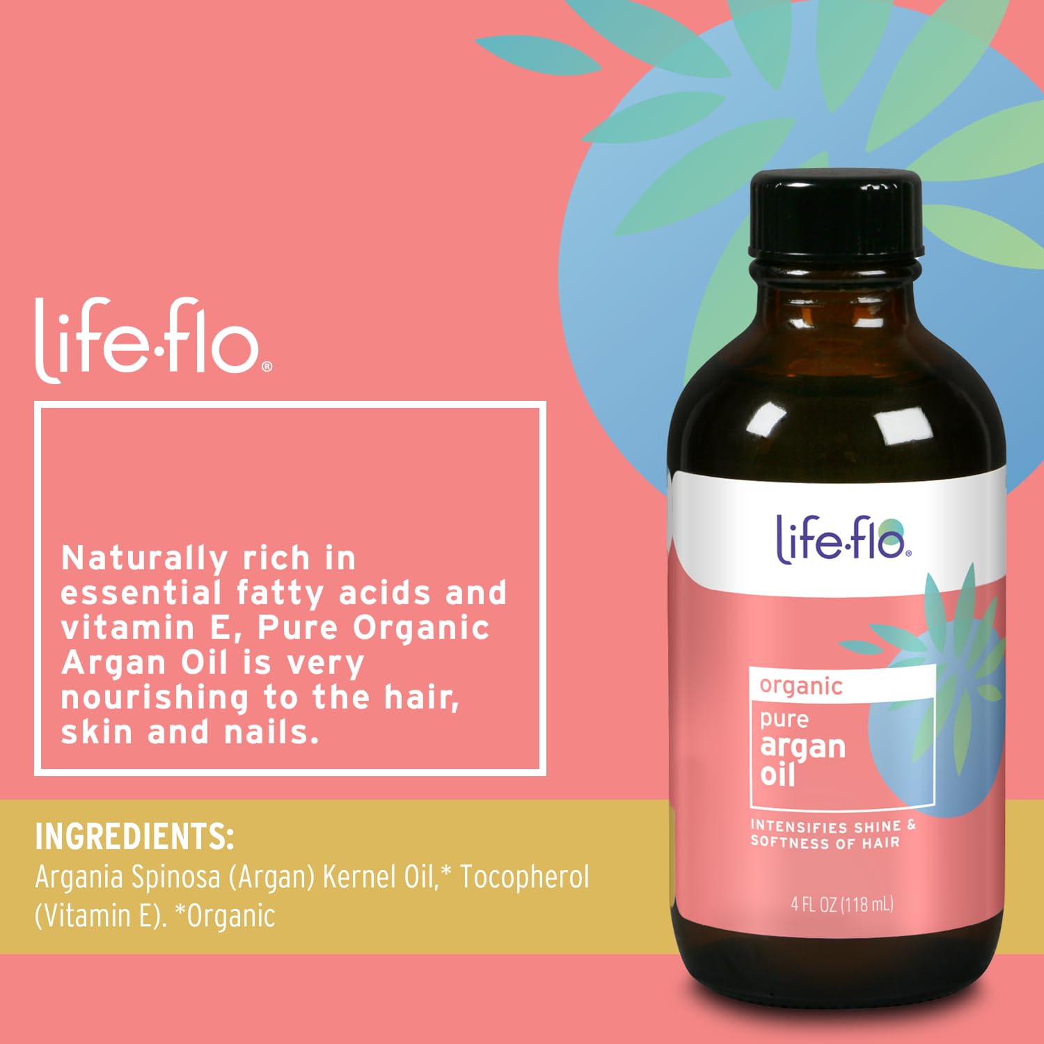 Life-flo Pure Argan Oil, 4 Oz