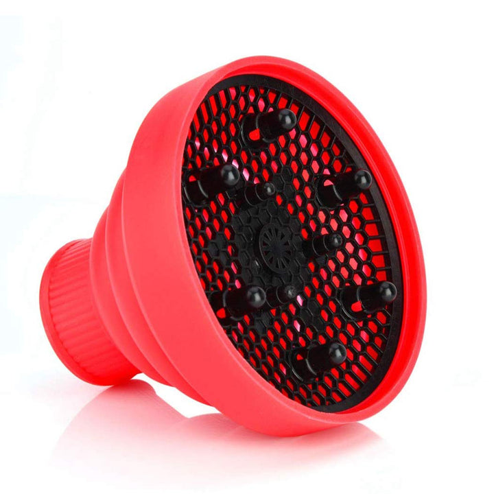 AINAAN Collapsible Silicone Hair Diffuser Attachment- The Latest Travel Portable, 2019, Red