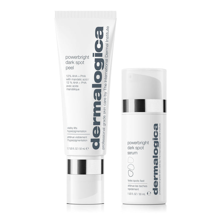 Dermalogica PowerBright Dark Spot System Skin Care Kit, Includes Face Serum and Peel - Fade, Lift, and Prevent Dark Spots and Hyperpigmentation