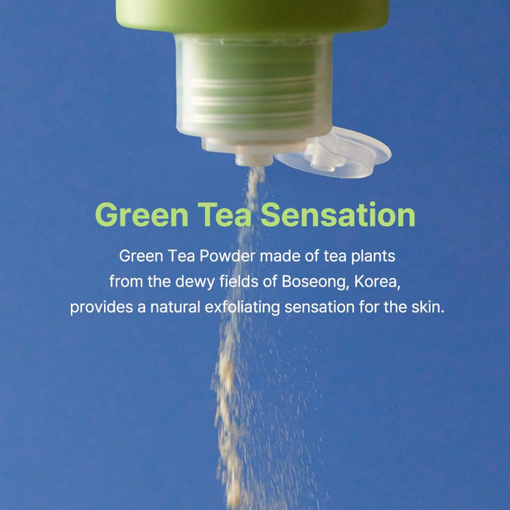 By Wishtrend Green Tea & Enzyme Powder Wash - Hydrating & Exfoliating Face Wash | Green Tea Powder, Papain, Amino Acid Surfactants, Sodium Bicarbonate | Gentle Cleanser Deeply Cleanses Pores, 110g