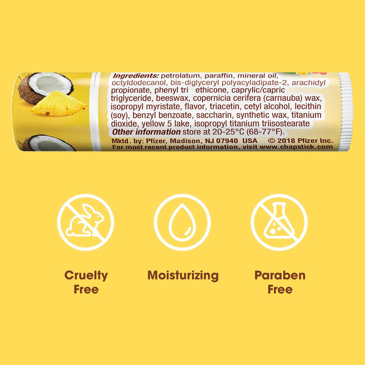 ChapStick Tropical Paradise Collection, Aloha Coconut, 12-Stick Refill Pack