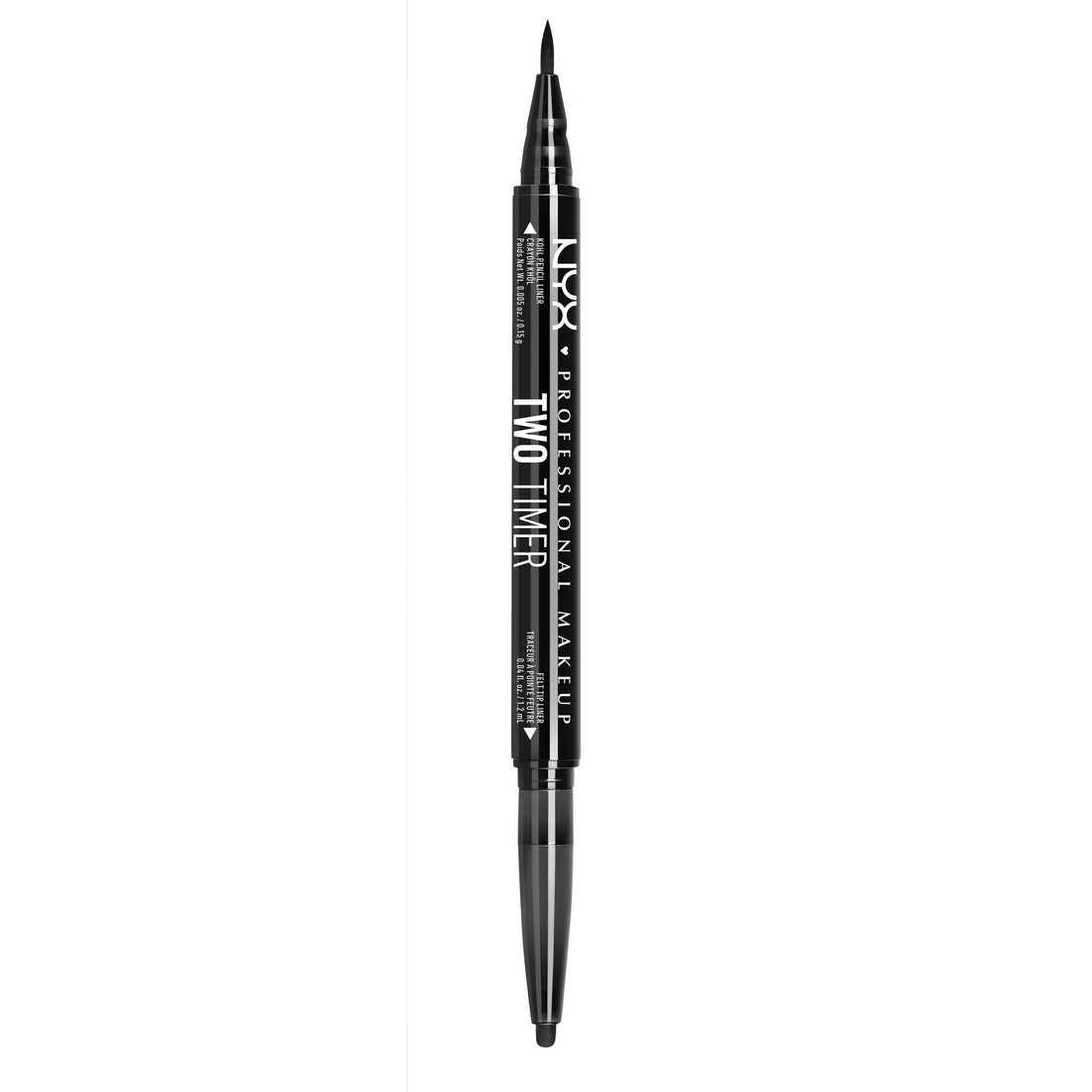 Nyx Professional Makeup Two Time Eye Liner, Jet Black, 1g