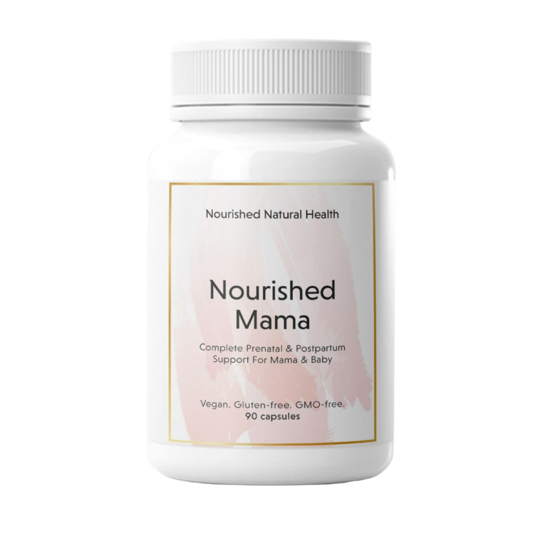 Nourished Mama Prenatal Multi Vitamin - Vegan Multivitamin for Preconception, Pregnancy, Postpartum and Breastfeeding Support - Iron-Free with Methylated Folate & High Dose Choline - 90 Capsules