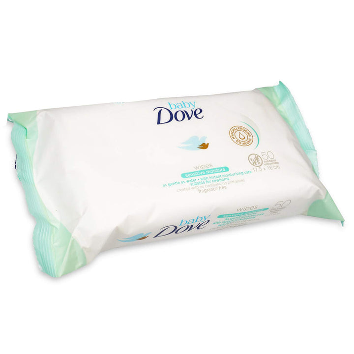 Dove Baby Wipes, Sensitive Moisture, 50 Count (Pack of 3)