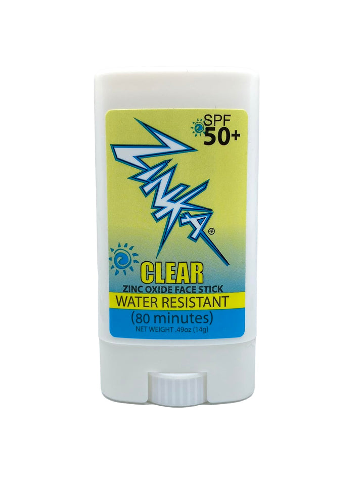 Zinka - Clear Zinc Oxide Sunscreen Face Stick SPF 50, Water Resistant for 80 Minutes - .49oz Stick