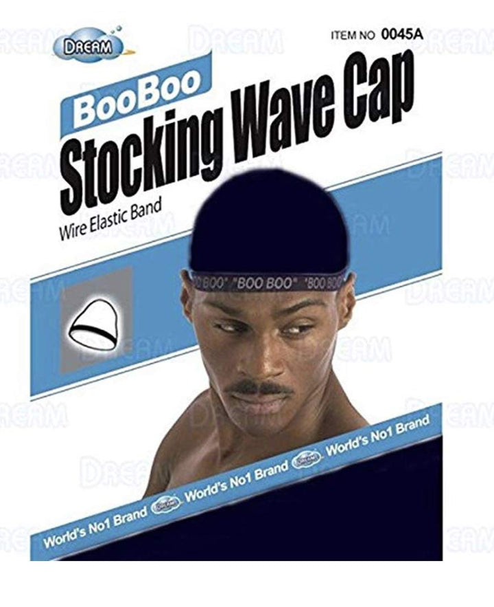 Dream, Boo Boo STOCKING WAVE CAP, Wire Eastic Band (Item #045 Navy) by Dream