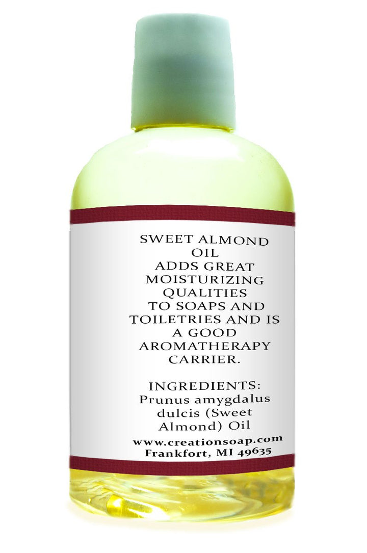 Sweet Almond Oil 8 oz. Creation Farm 100% Pure Aromatherapy Natural Skin Care Carrier Oil - Aceite de Almendras Dulces Portador