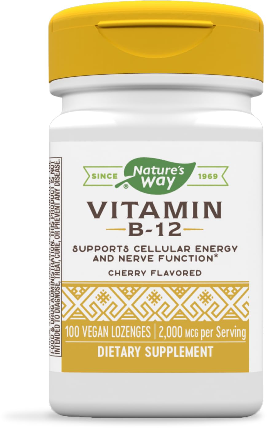Nature's Way Vitamin B12 Lozenge, 2,000 mcg per Serving, 100 Count