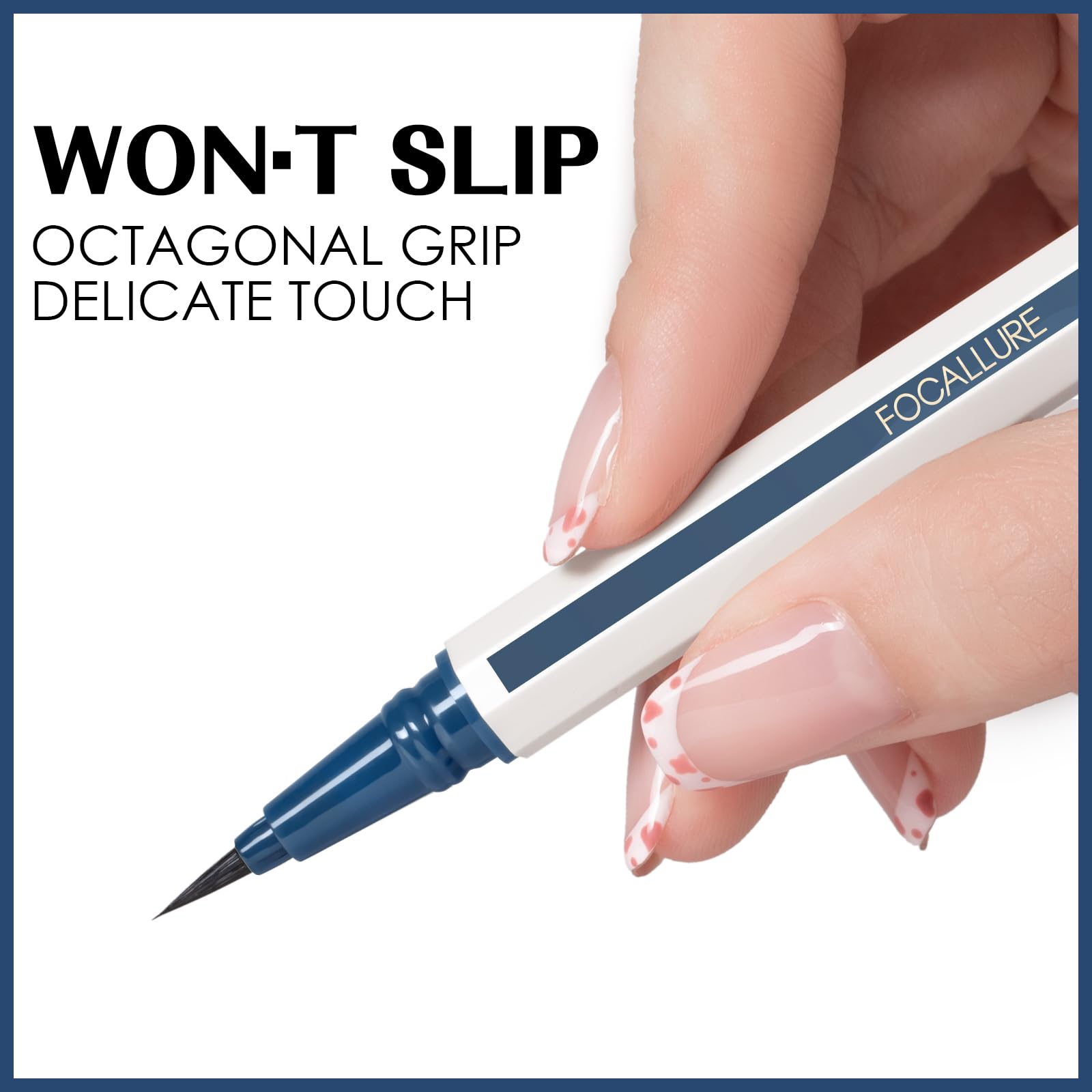 FOCALLURE Sadness Proof Precision Eyeliner,Sweatproof Eyeliner Pencil,Quick Drying,Smudge-proof,Long Lasting,Won't Slip Octagonal Grip,Ultra Fine Brush,BL03 SAPPHIRE