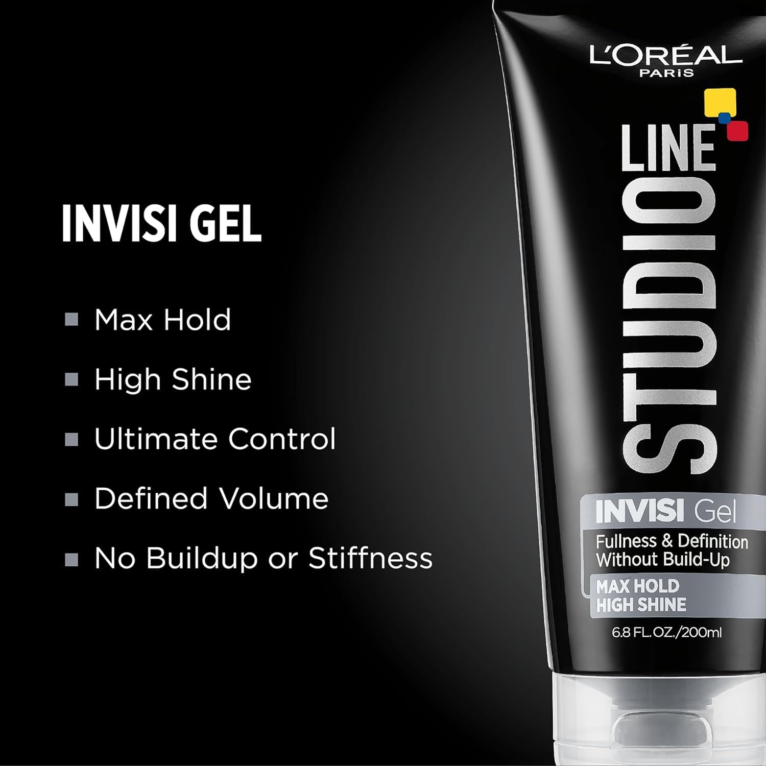 L'Oreal Paris Studio Line INVISI Gel, Strong Hold 6.80 oz (Packs of 3)