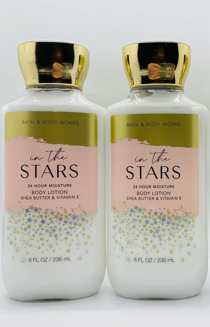 Bath and Body Works Super Smooth Body Lotion Sets Gift For Women 8 Oz -2 Pack (In The Stars))