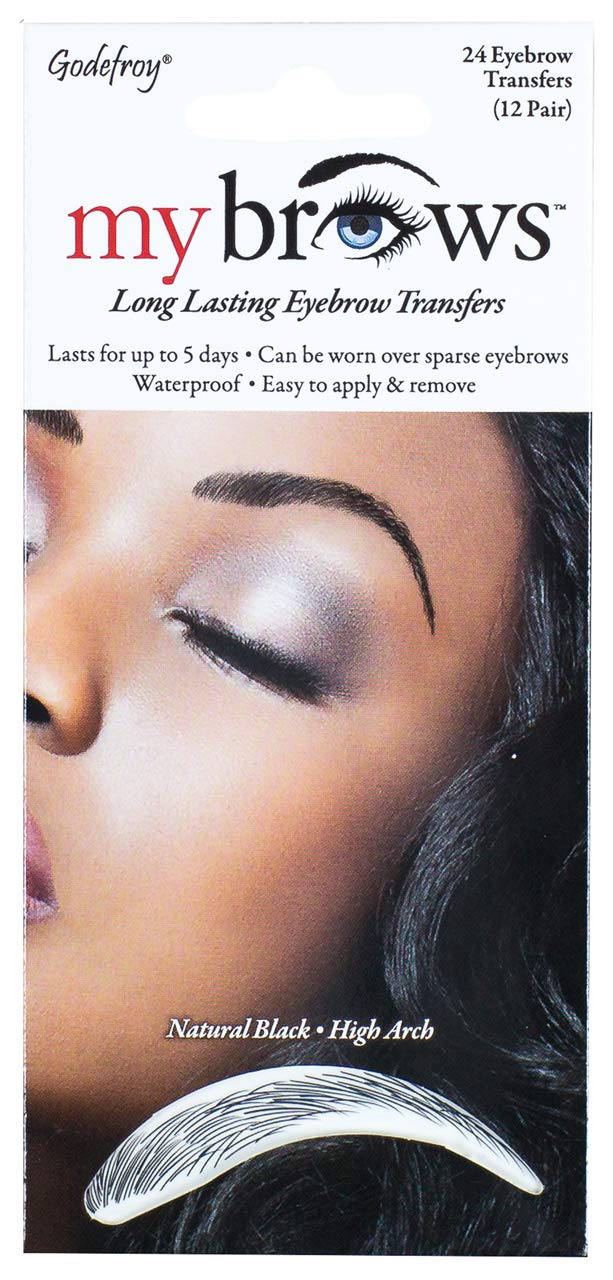 Godefroy MyBrows Long Lasting Eyebrow Transfers Natural Black-High Arch