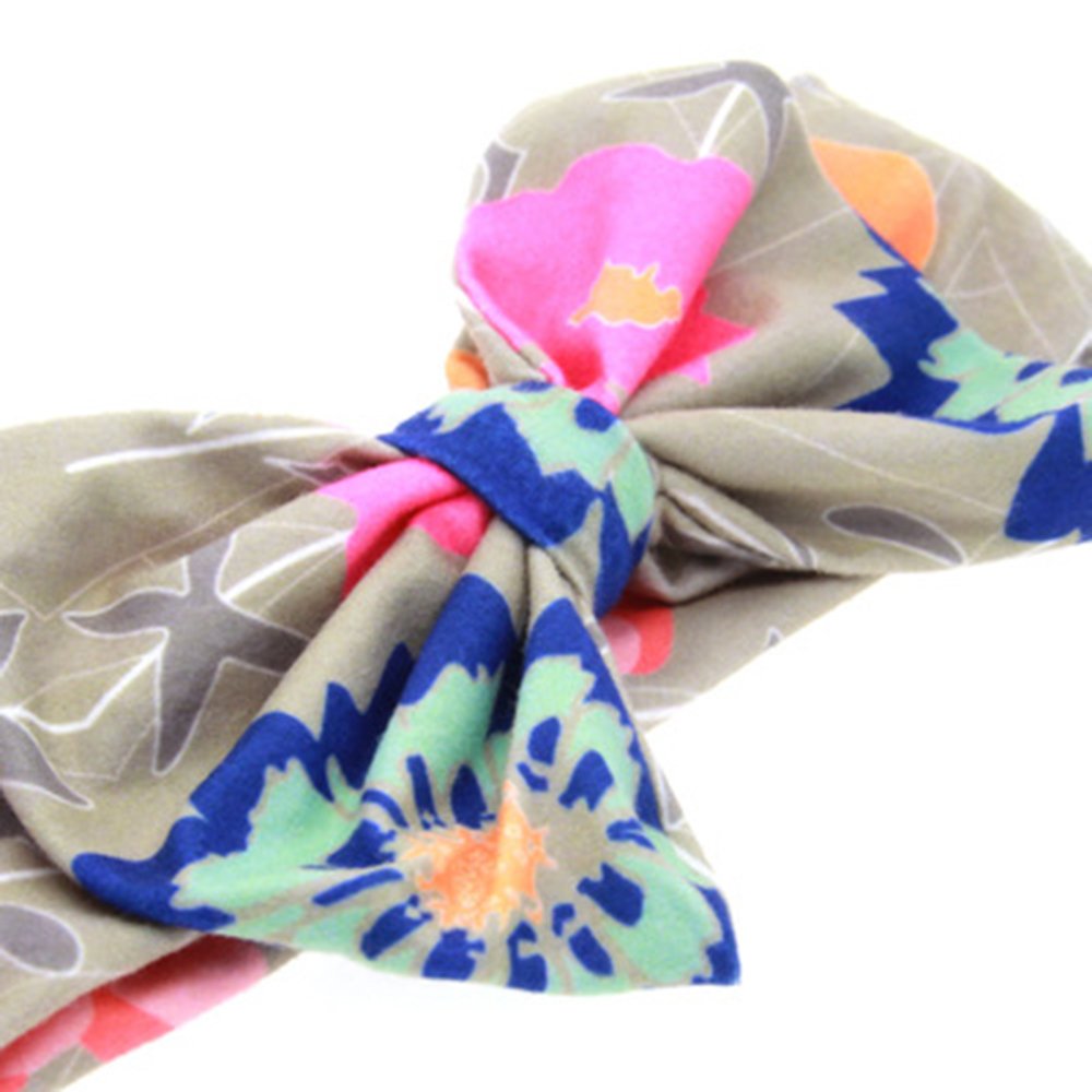 ZOONAI Baby Girls Toddler Bowknot Headband Infant Rabbit Ear Hair Band Headdress (Red Plaid)