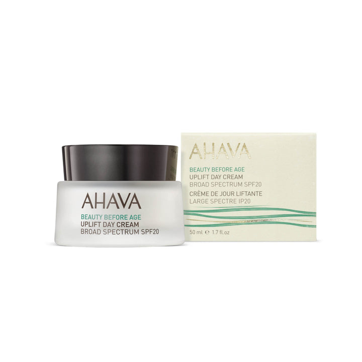 AHAVA Uplift Day Cream, Broad Spectrum SPF20 - Rich Hydrating Cream to Lift, Firm & Tighten Skin, Reduces Deep Wrinkles, Protects from UVA/B damage, with Exclusive Osmoter & Tripeptide 38, 1.7 Fl.Oz