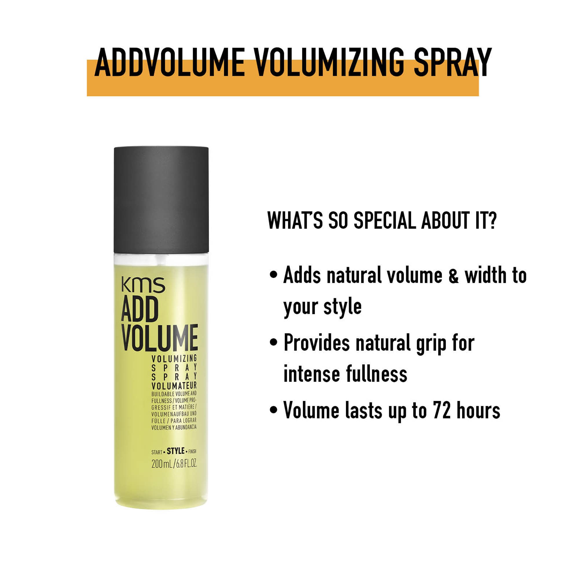 KMS California Add Volume Volumizing Spray (Buildable Volume and Fullness) 200ml/6.8oz