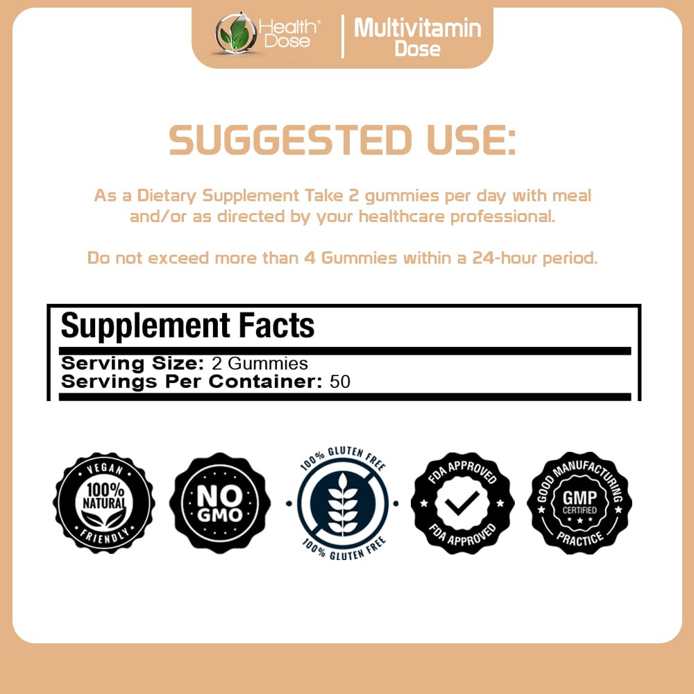 Health Dose Multivitamin Dose Adults 100 Gummies