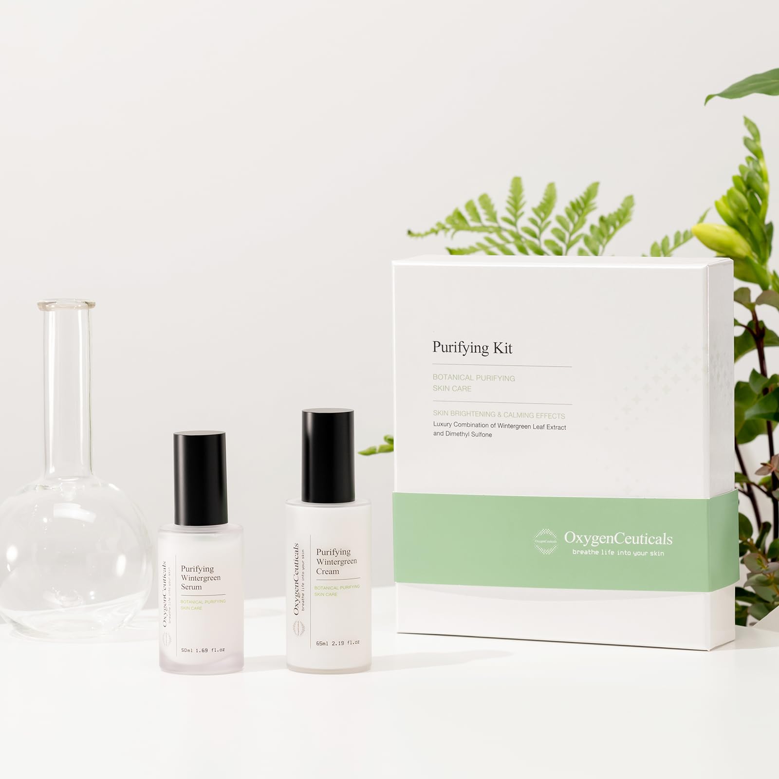 OxygenCeuticals Purifying Kit, 3 products, Cleanser + Serum + Cream, Acne care set, Blemish care set.