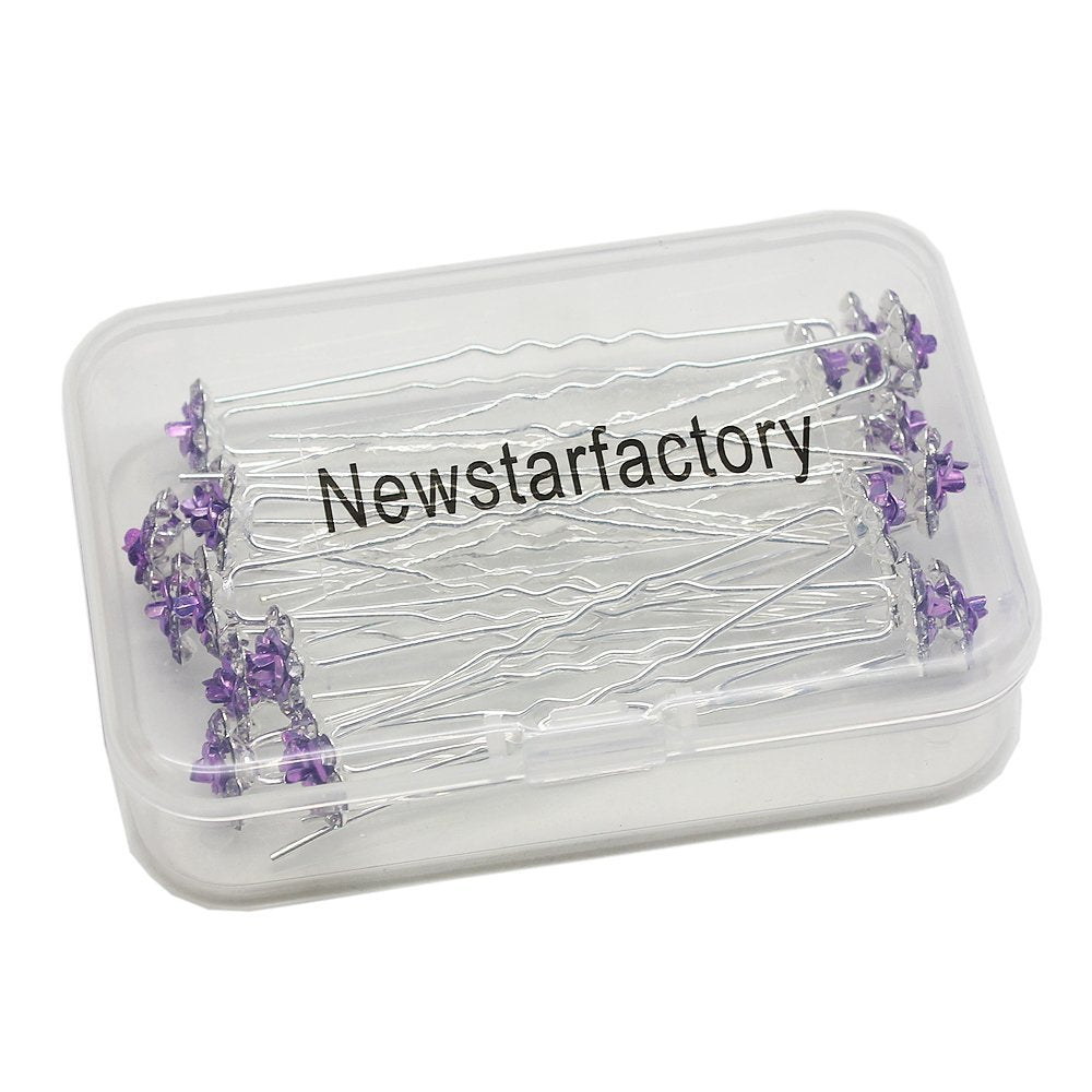 Newstarfactory Nestarfactory Rose U-sharped Design Collection Metal Hiar Pins Pack of 20 with Exclusive Gift (Green)