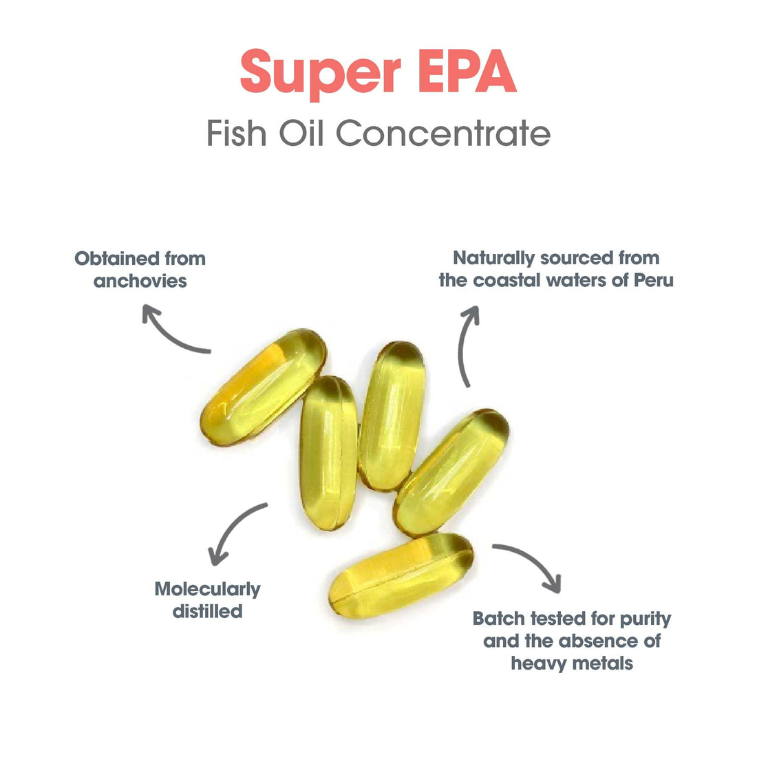 Allergy Research Group Super EPA - Omega 3 Supplement, Fish Oil Concentrate, EPA, DHA, Omega 3 Fatty Acids, Sustainably-Sourced Anchovies - 60 Count