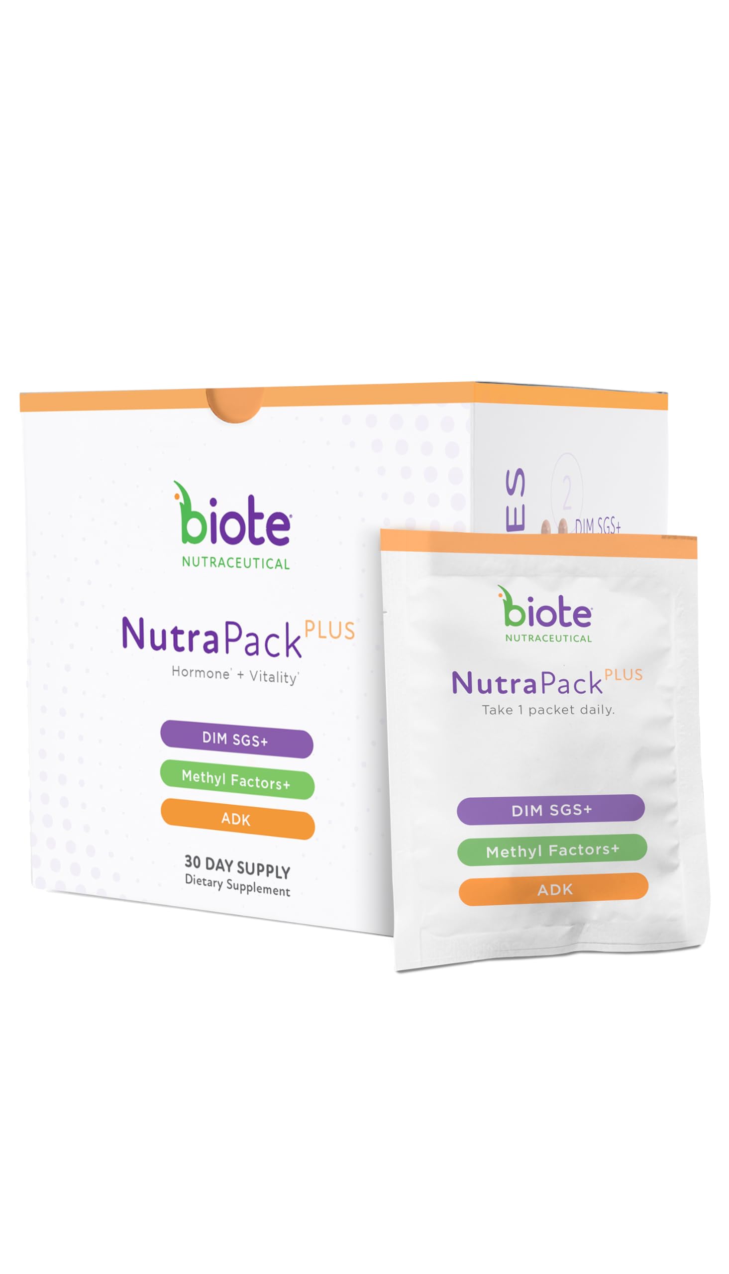 bioTE Nutraceuticals - NutraPackPlus - Hormone Balance + Vitality Support (Daily Packets 30-Day)