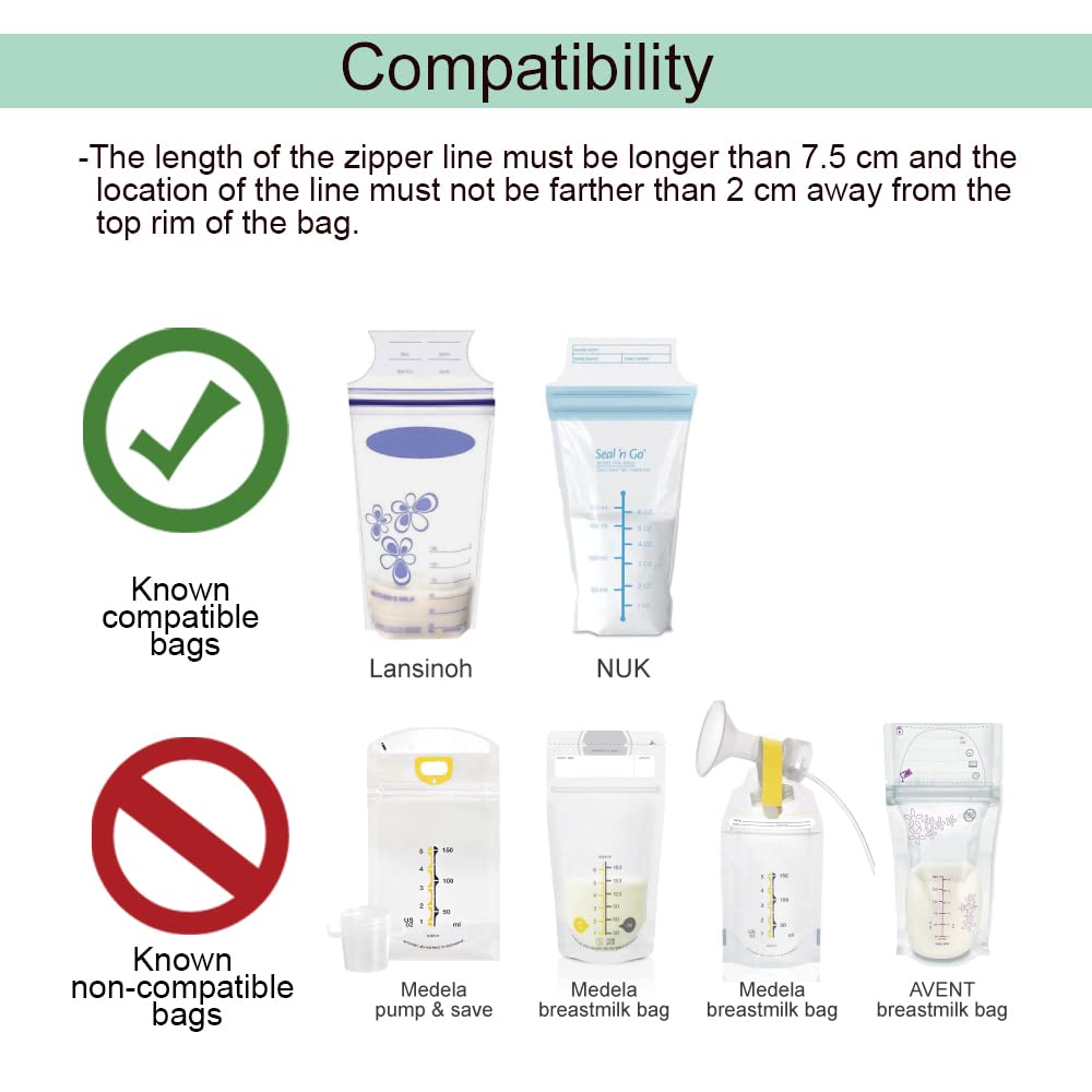 Maymom Breastmilk Storage Bag Adapters Compatible with Spectra S1, S2 Pumps ; 2 Duckbill Valves Included; Clear BPA Free Material; Boiling Water OK; Do Not Use Microwave or Steamer Bag to Sanitize