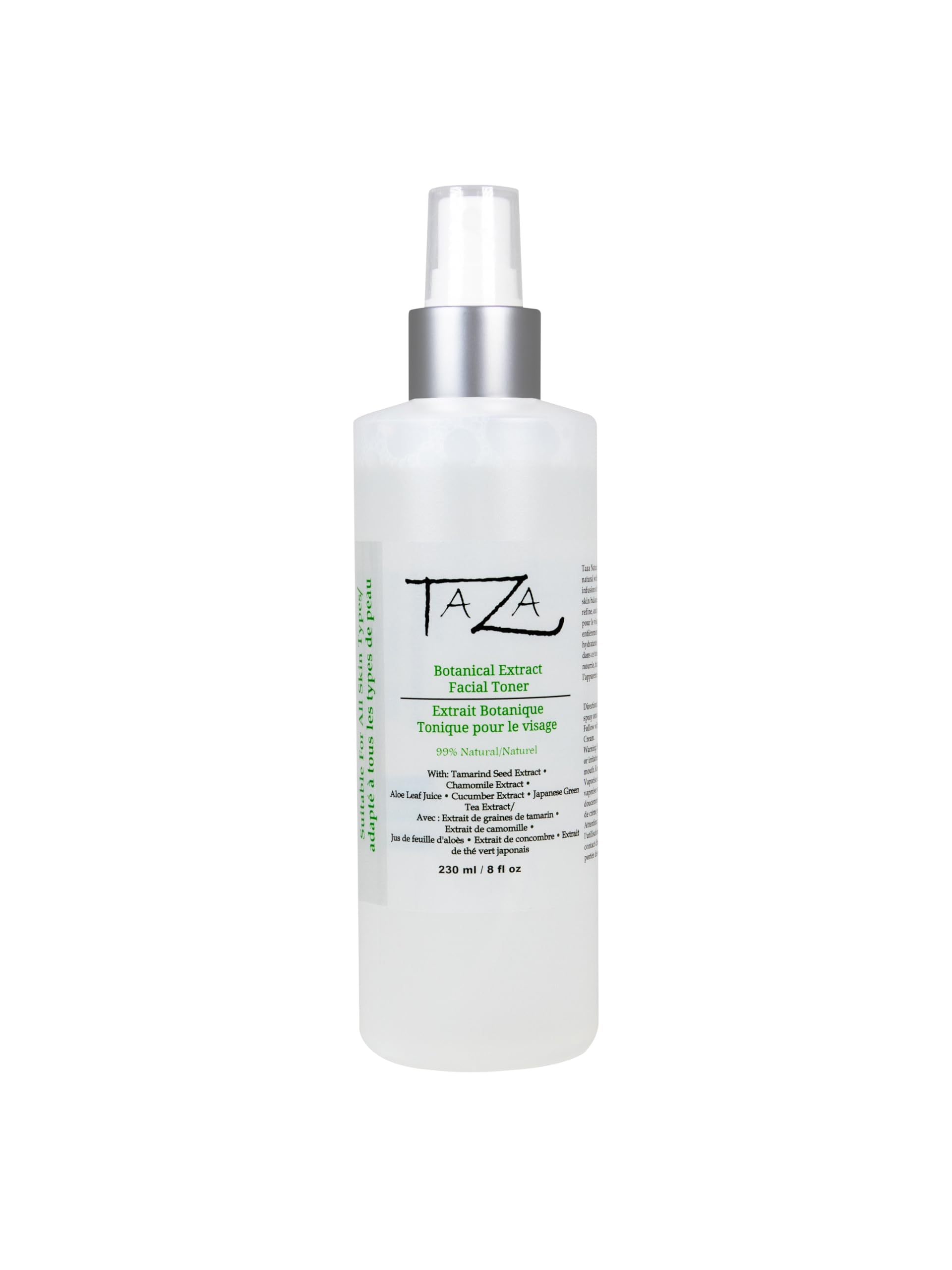 Premium Taza Natural Botanical Extract Firming Facial Toner
