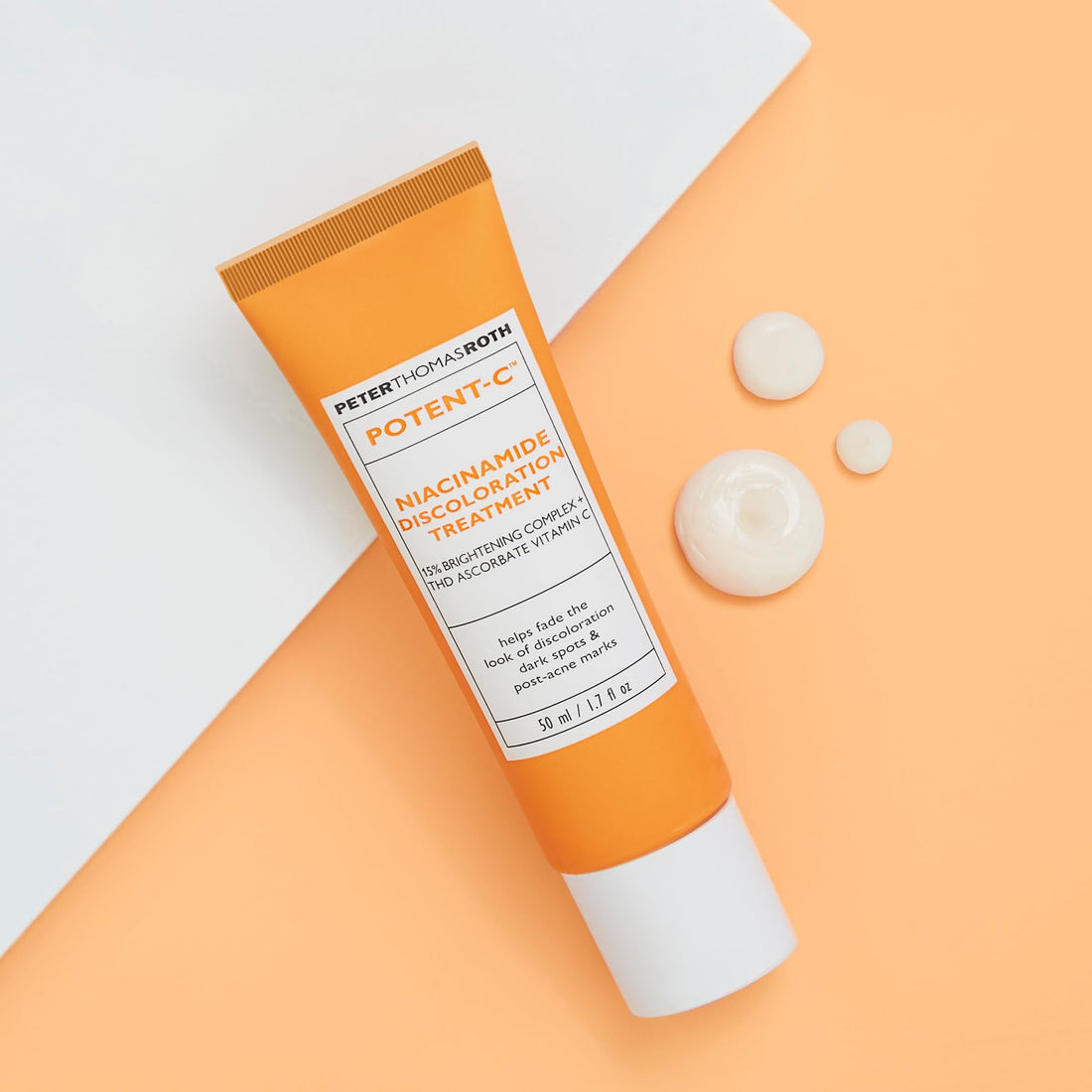 Peter Thomas Roth | Potent-C Niacinamide Discoloration Treatment for Discoloration, Dark Spots and Post-Acne Marks, Intensive Brightening Treatment with Vitamin C and Niacinamide