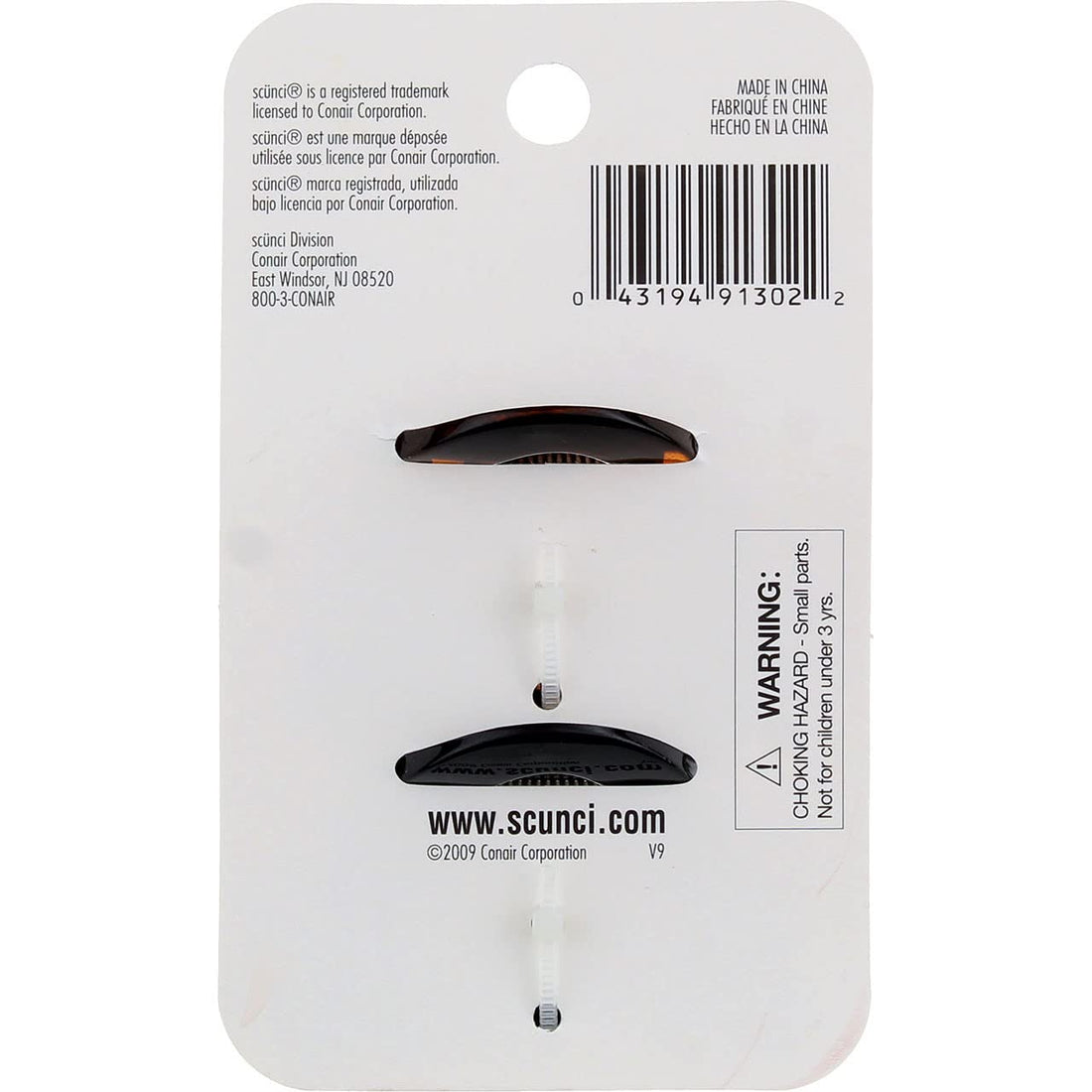 Scunci 9130203H048 Clutch Jaw Clips, 1.6 Ounce