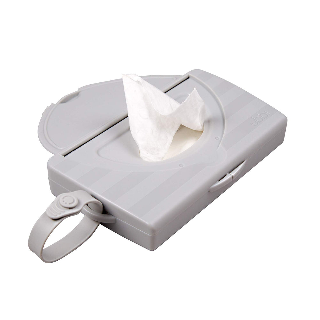 Ubbi On-the-Go Baby Wipes Dispenser, Portable Wipes Container for Travel, Diaper Bag Accessory Must Have for Newborns, Reusable Wipes Holder, Gray, Set of 2