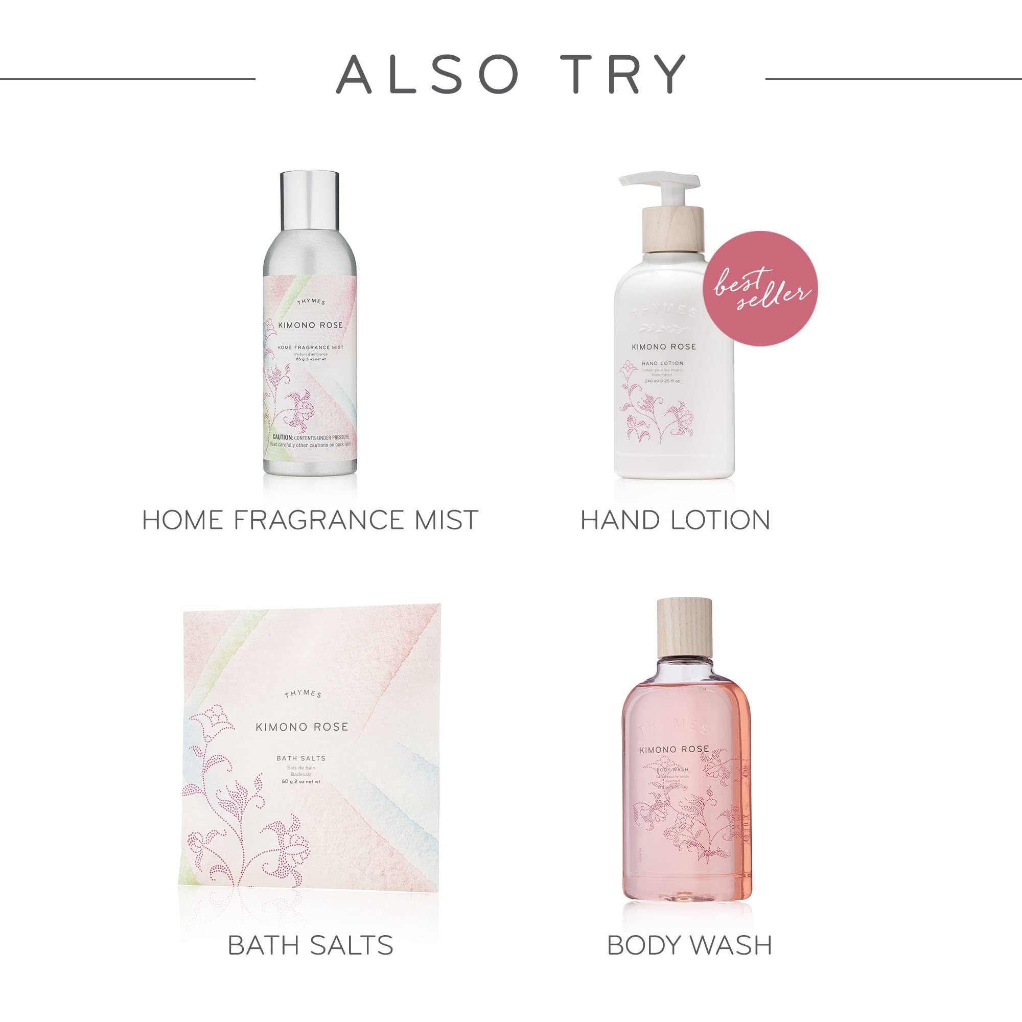 Thymes - Kimono Rose Luxurious Bath Soap - Hydrating Vanilla Rose Scented Bar Soap - 6 ounce