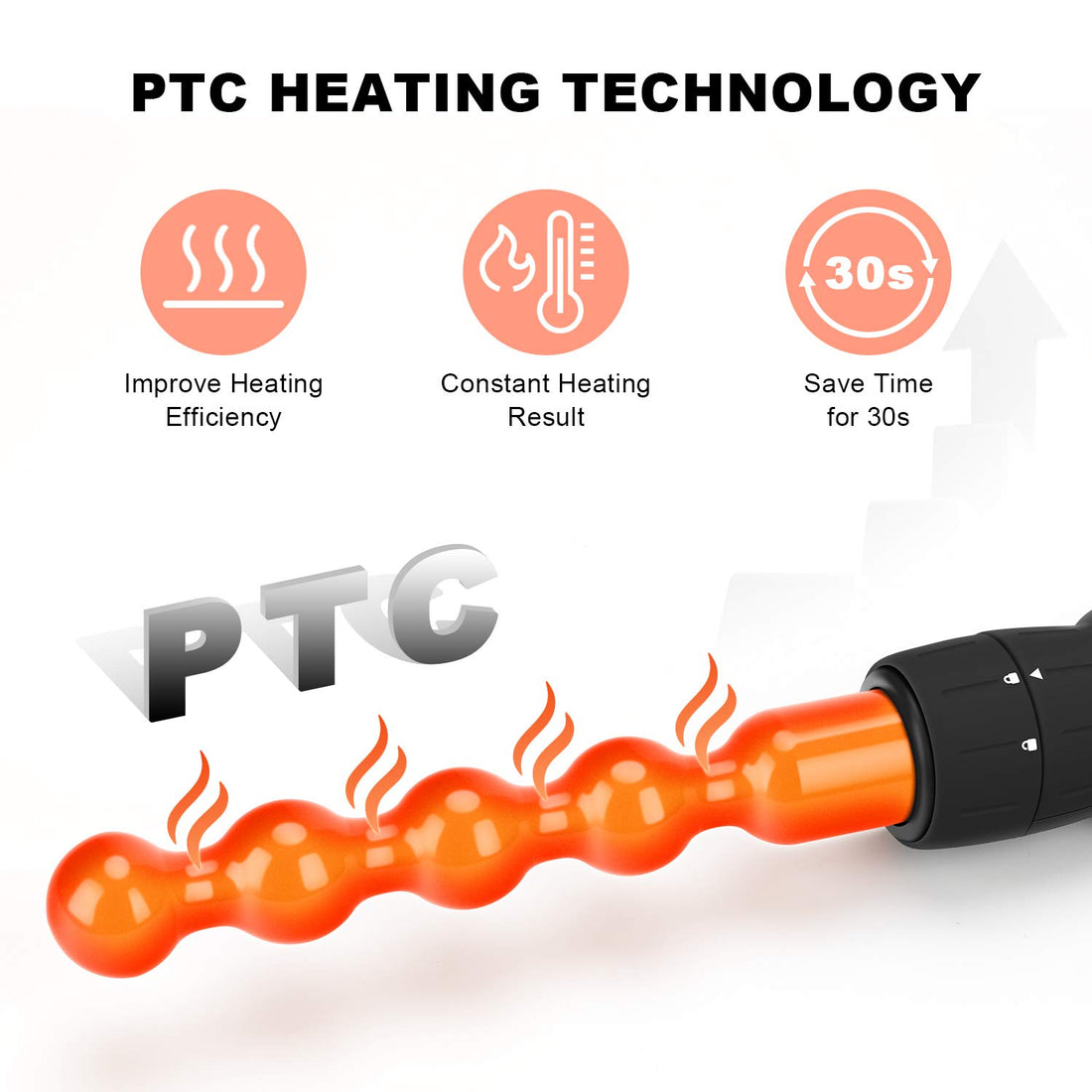 PARWIN PRO BEAUTY Curling Iron, PARWIN PRO 7 in 1 Culing Wand Set with 7 Interchangeable Barrels and Heat Protective Glove--No Cool Tip & Travel Bag