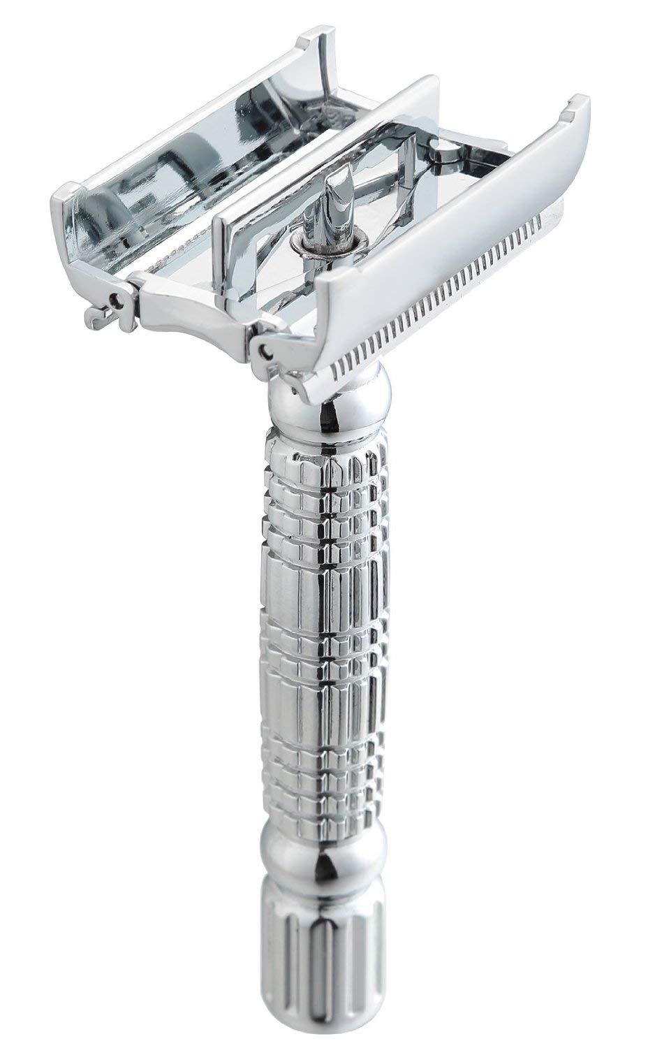 Double Edge Razor by Bigfoot Shaves + 10 Swedish Stainless Steel Safety Razor Blades, Heavy Duty, Best Gift for Men - On Sale Now!