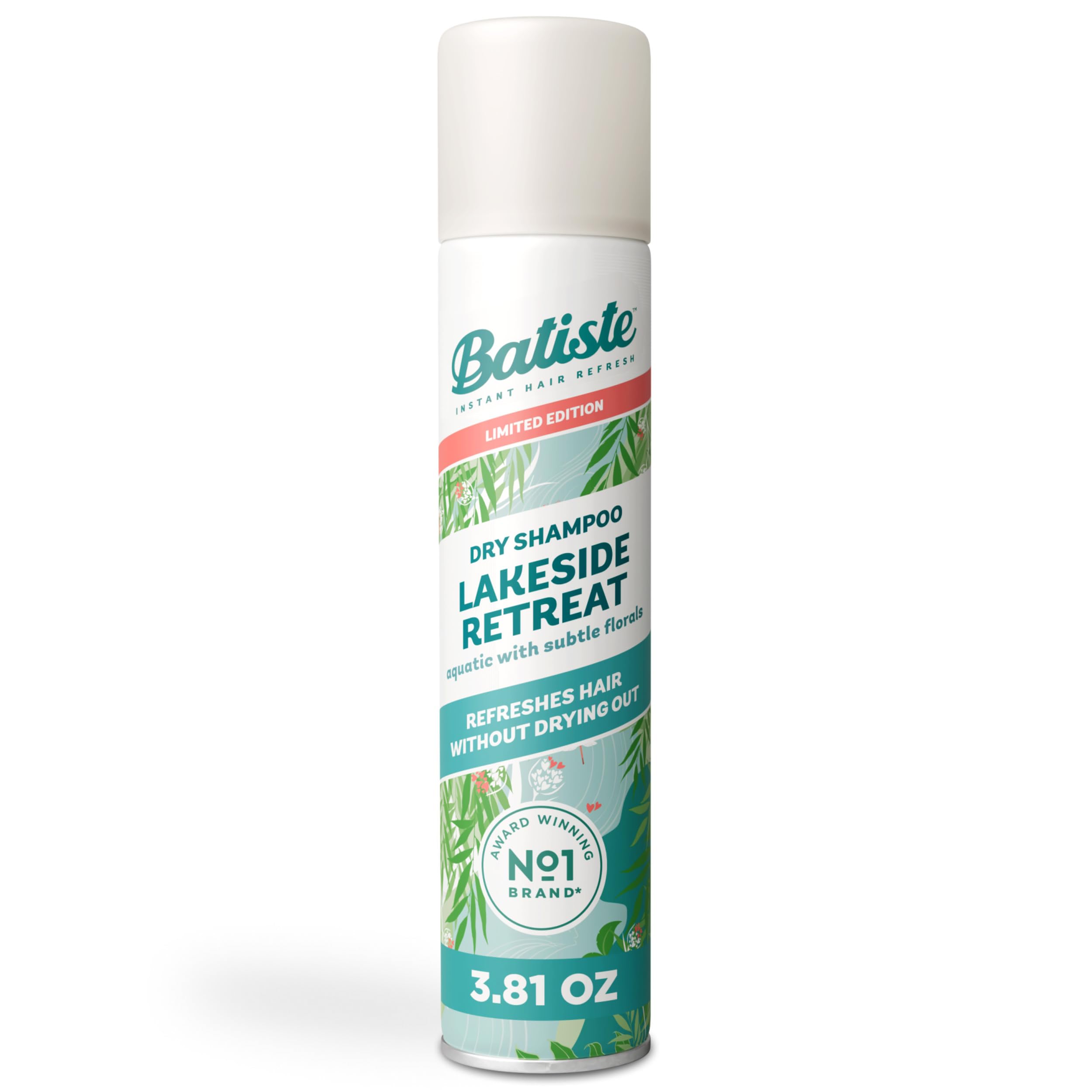 Batiste Dry Shampoo Lakeside Retreat Fragrance, Limited Edition, Refreshes Hair, Absorbs Oil Between Washes, Waterless Shampoo, 3.81 oz