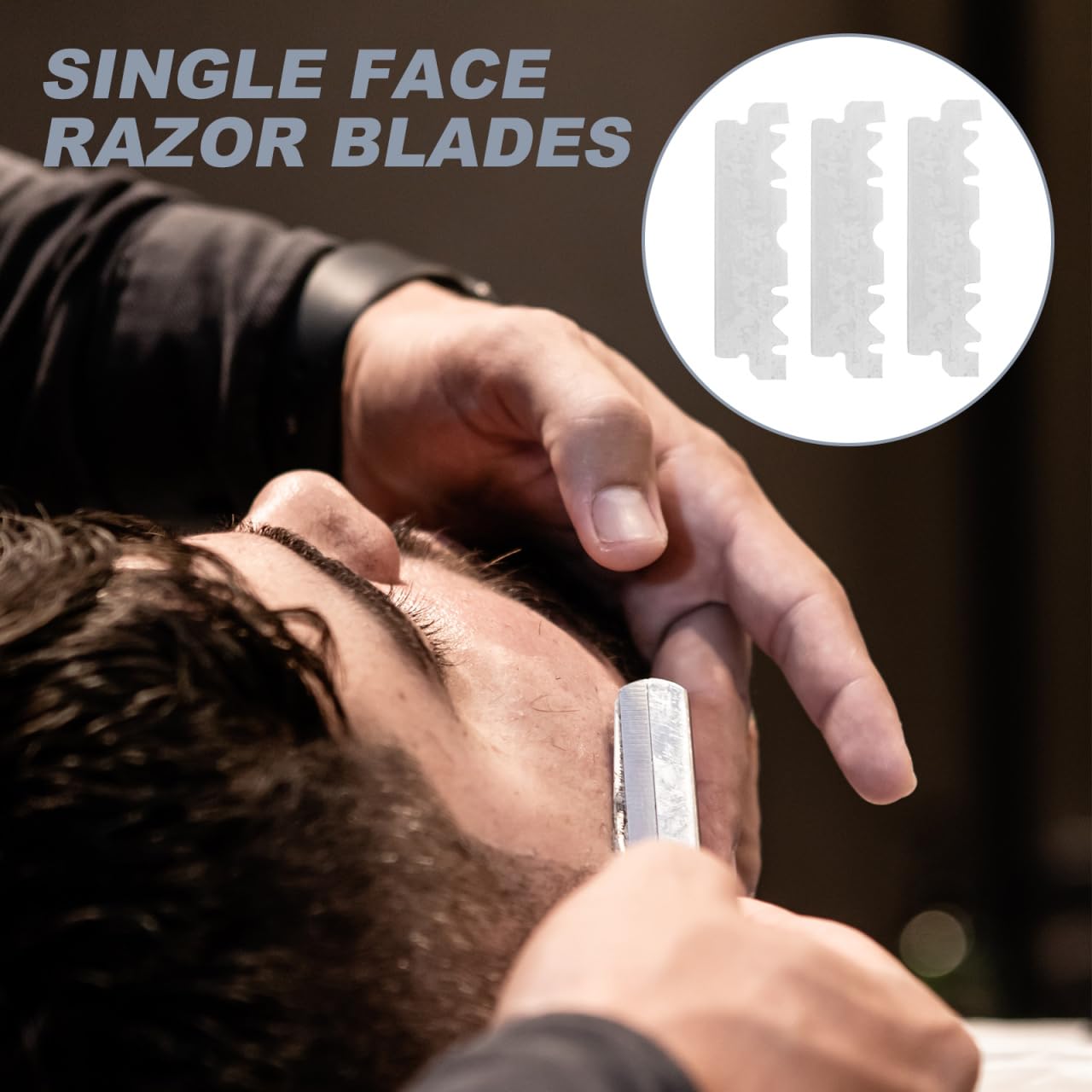 Hemoton 100pcs Razor Blade Manual Face Razor Barbershop Face Razor Single Face Facial Shaver Old Folding Cutter Stainless Steel Noodle Surface Coating: Chrome and