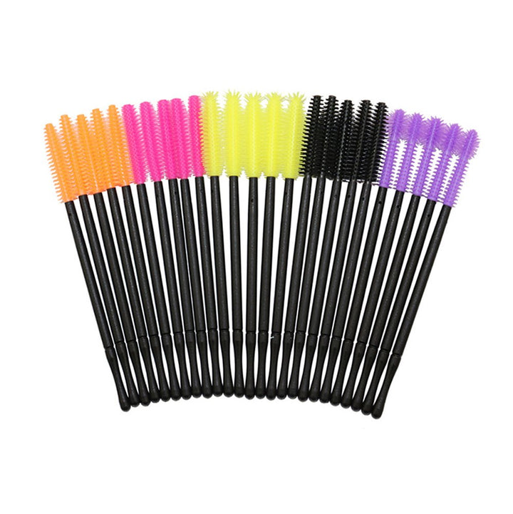 OKDEALS 250 Pieces Disposable Mascara Wands Silicone, Eyelash Brush, Makeup Mascara Applicators Kit, 5 Colors