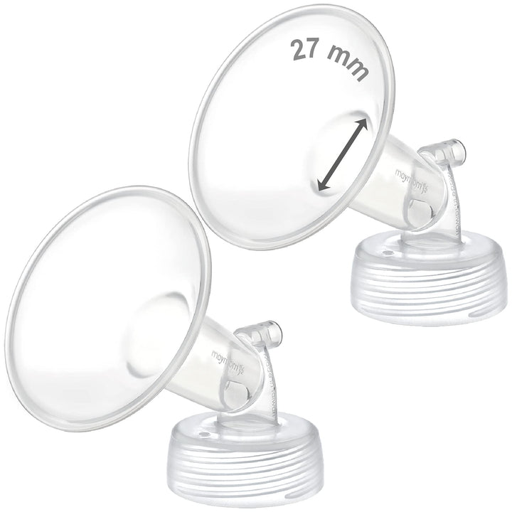 Maymom Pump Part Compatible with Spectra S1/S2 Pumps; Incl 27mm Wide Mouth Flange; Not Original Spectra Flange (Two Flanges)