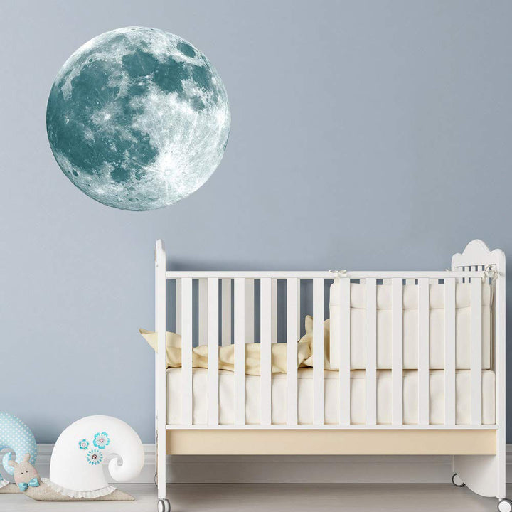 Yuyeran Glow Moon Wall Stickers Luminous Stickers Moon Glow in The Dark for Kid Room Decoration Wall Decals