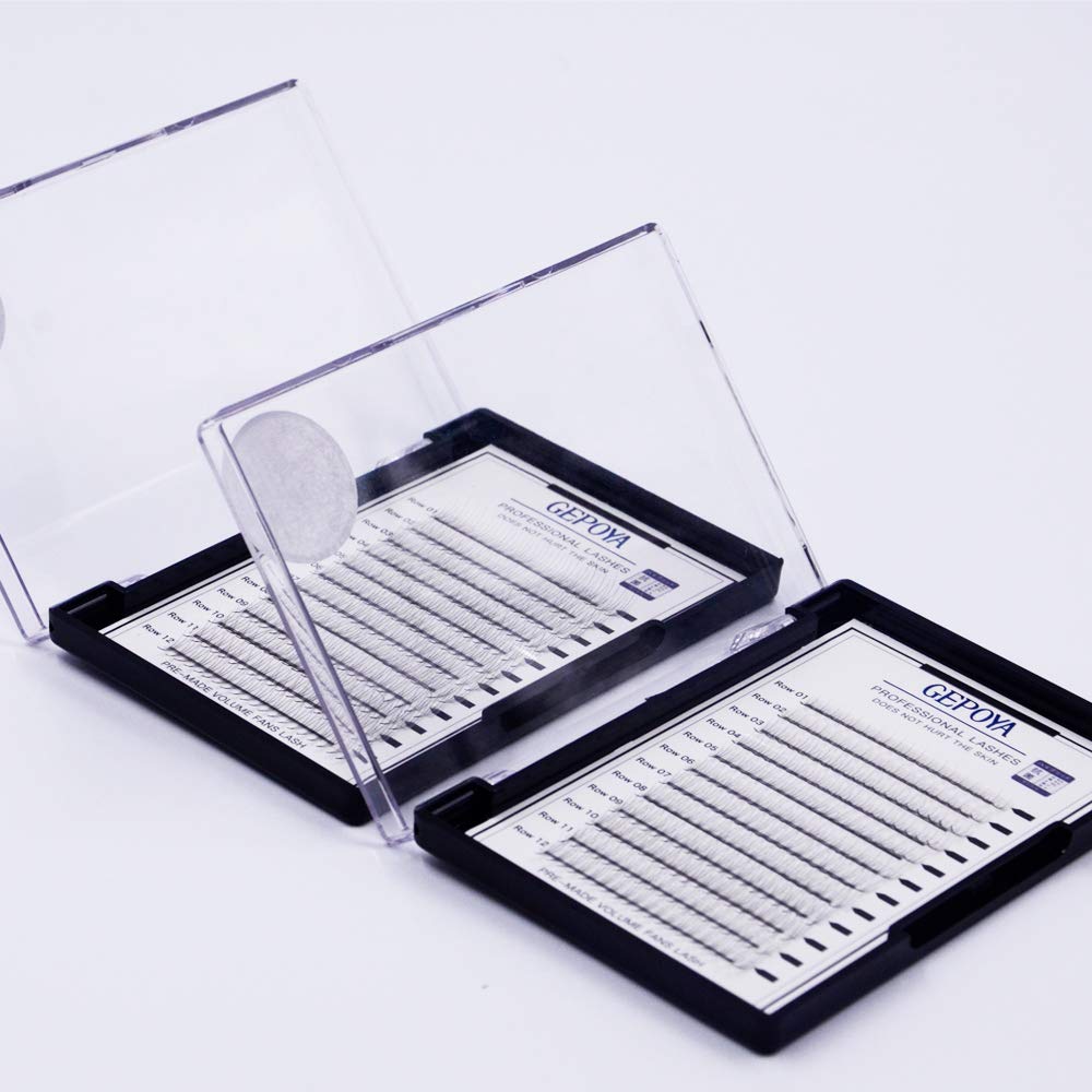 Mixed(8-13Mm) : 3D Pre-Made Volume Fans Eyelashes Extensions Gepoya Individual Eyelashes Professional Volume B Curl Lash Extensions 0.07 Thickness(3D) (Mixed(8-13Mm))