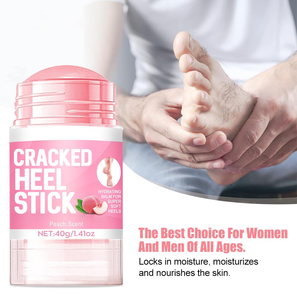 60% Urea Cream plus 2% Salicylic Acid - 1.41 oz Urea Foot Hand Cream Stick for Repairing Restore Balm, Cracked Hands Elbows Feet Knees, Moisturizes and Hydrates the Dry & Dead Skin, Peach Scent