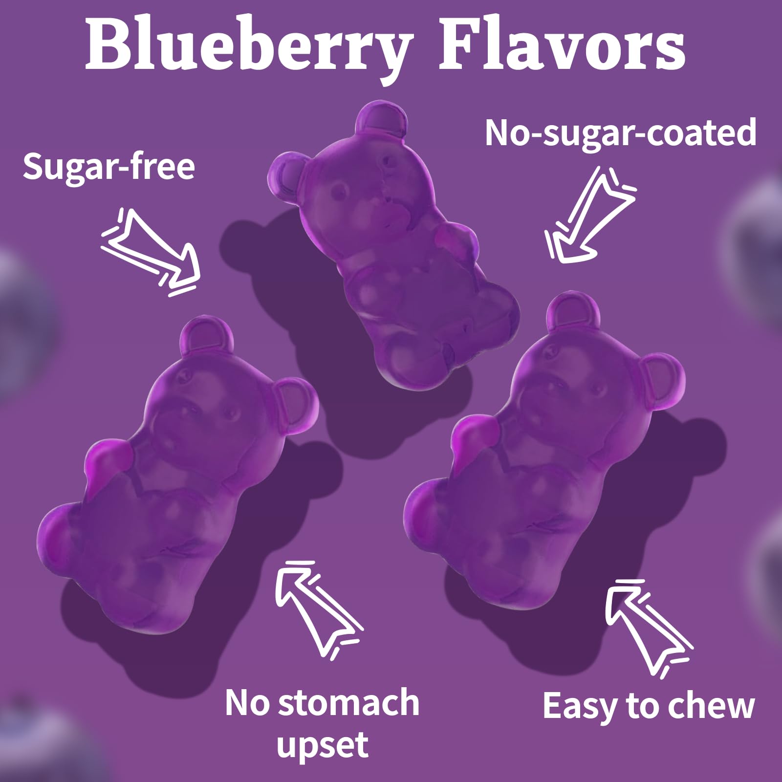 OALSE Calcium Magnesium Zinc Gummies with Vitamin D3 & K2-High Absorption Magnesium Glycinate-Muscles, Immune & Sleep Support-Sugar Free- Blueberry Flavored (1 Pack)