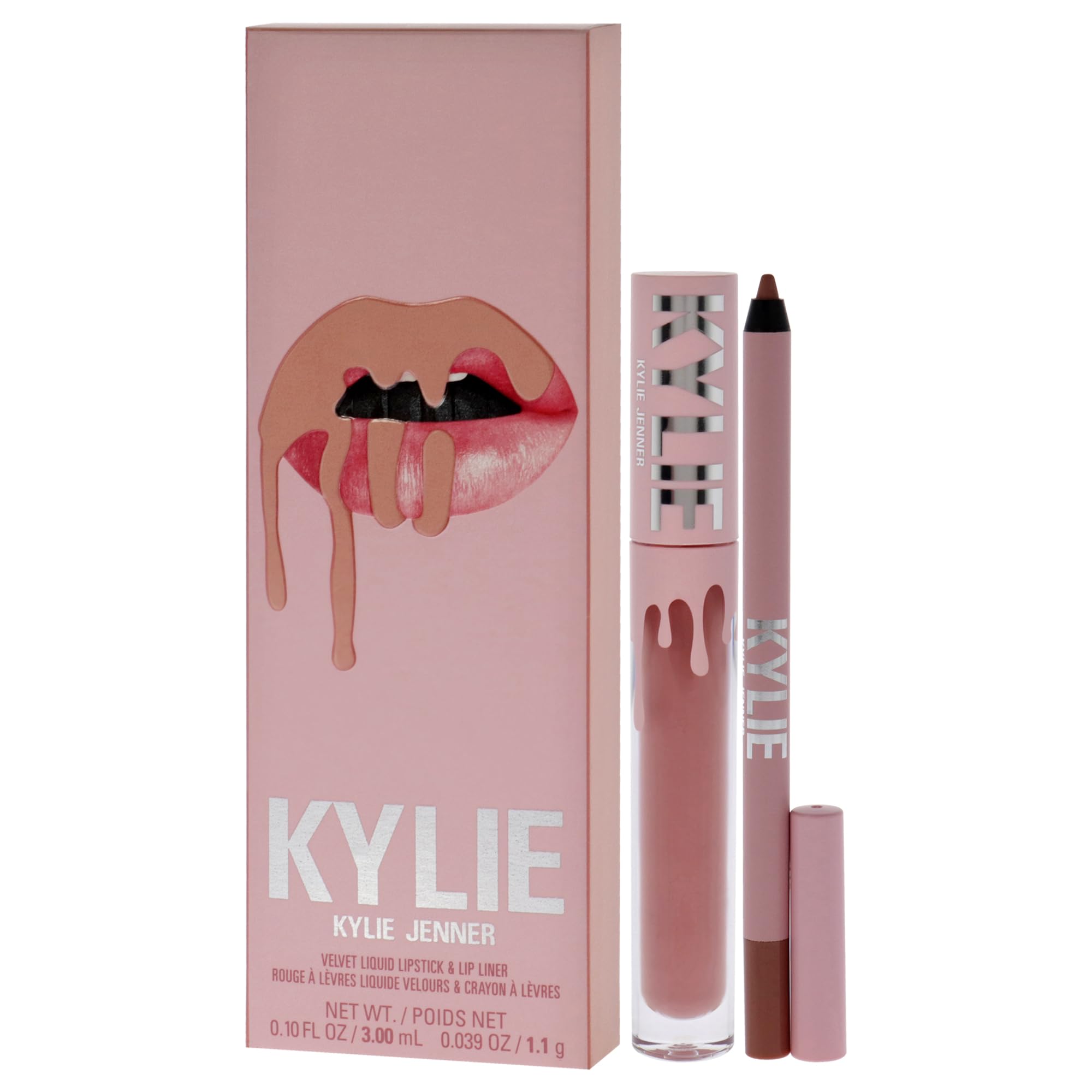 Velvet Lip Kit - 700 Bare by Kylie Cosmetics for Women - 2 Pc 0.10 oz Velvet Liquid Lipstick, 0.03 oz Lip Liner