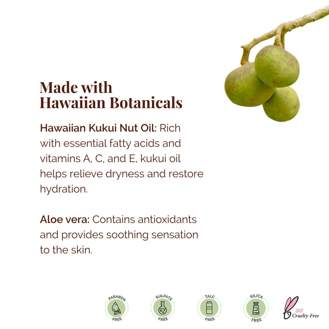 Hanalei Cruelty-Free Kukui Oil Body Lotion – Paraben-Free, Dye-Free Moisturizer with Kukui Nut Oil, Shea Butter & Jojoba Oil for Hydrated, Soft, Nourished Skin – Travel-Friendly Size 80 ml