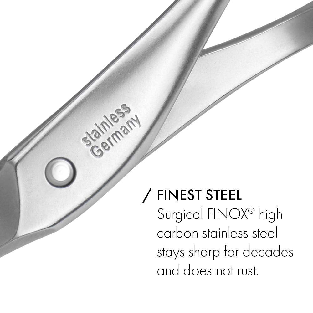 Finox Stainless Steel Baby Scissors In Matte Finish, Made By Ger Manikure In Solingen, Germany