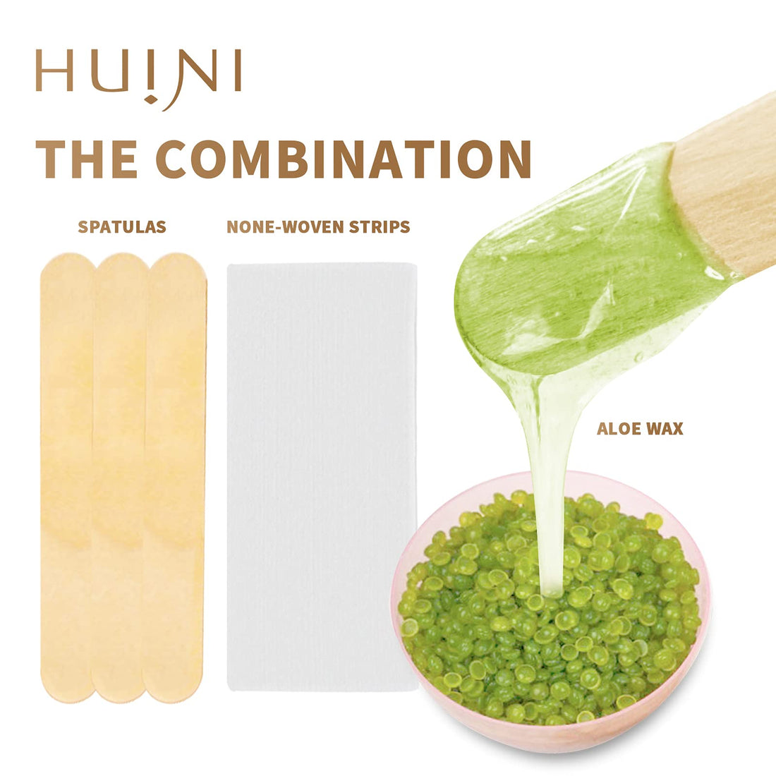 Huini 300 Count Salon Waxing Hair Removal Large Wooden Spatulas Wax Applicator 6 X 3/4in