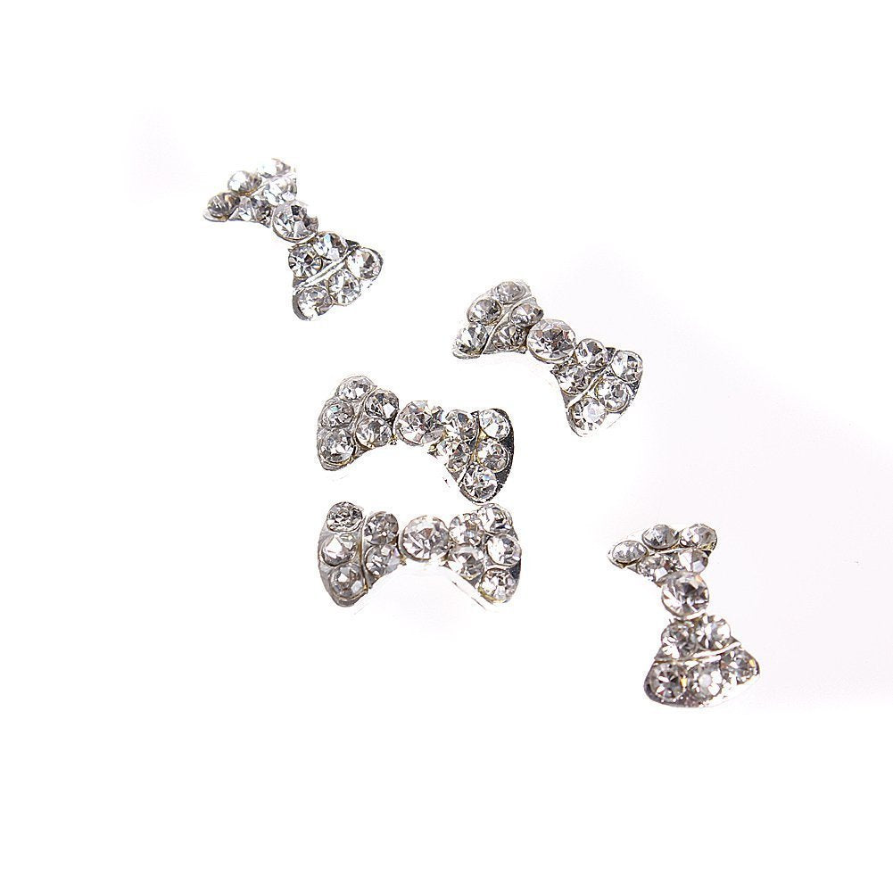 GBSTORE 20 Pcs Special Charming 3D Nail Art Designs Nail Art Bow Tie Alloy Rhinestones DIY Decoration by GBSTORE
