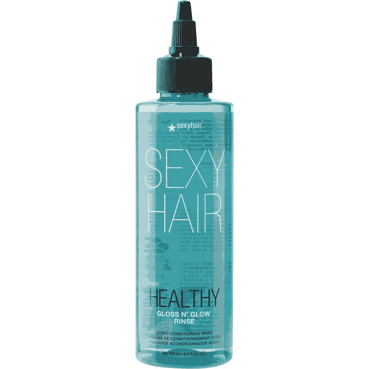 SexyHair Healthy Gloss N' Glow Lightweight Acidic Conditioning Rinse, 6.5 fl oz | Increases Shine by 23x | All Hair Types