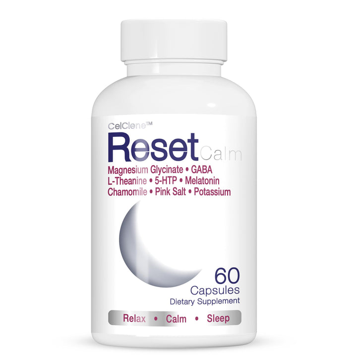 ResetCalm Night Electrolyte Formula, Magnesium Glycinate, 5-HTP, GABA, L-Theanine, Chamomile and Melatonin