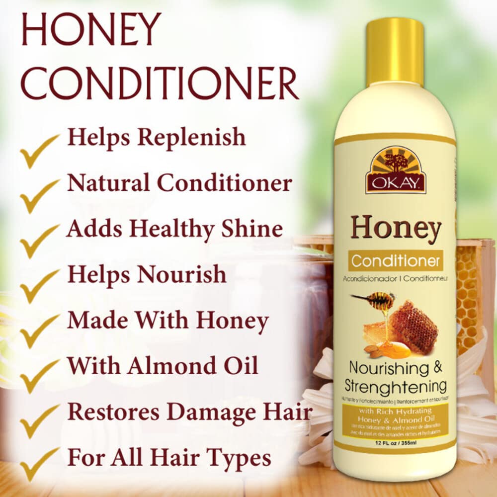 Okay Honey Nourishing and Strengthening Conditioner, 12 Ounce
